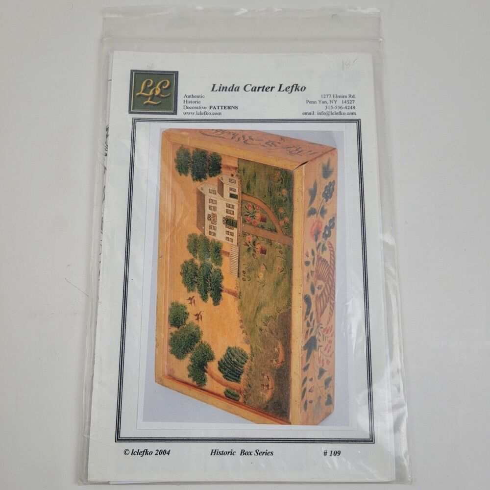 Linda Carter Lefko decorative folk art pattern #109, Historic Box Series